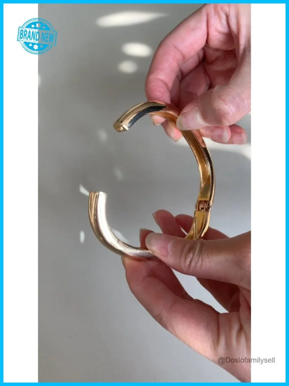 3Pcs Chunky Gold Plated Bangle Bracelets Set Stackable Cuff Bangles